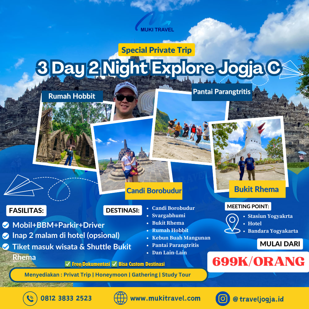 Itinerary Wisata Jogja 3 Hari 2 Malam Paling Populer 2025: Liburan Seru Bareng Muki Travel
